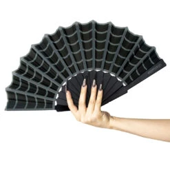 Spiderweb Scallop Fan Black -Kreepsville Clothing Store HWFEWB 3