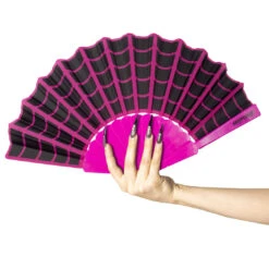 Spiderweb Scallop Fan Pink -Kreepsville Clothing Store HWFEWP 3