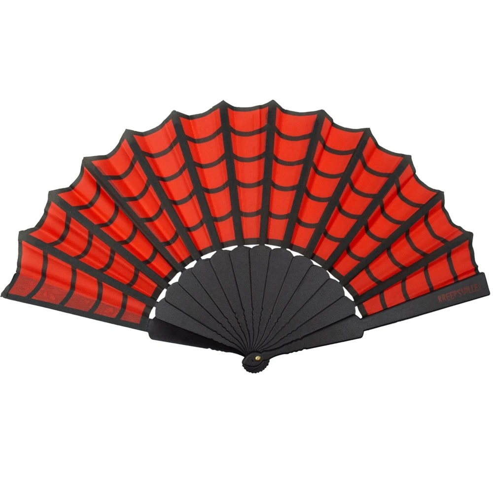 Spiderweb Scallop Fan Red 3 Spiderweb Scallop Fan Red