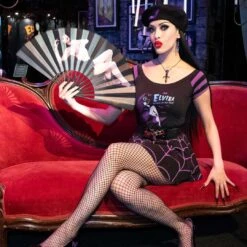 Elvira Laid Bare Double Sided XL Fan 13 Elvira Laid Bare Double Sided XL Fan -Kreepsville Clothing Store HWFLELB 6