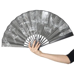 Goth Thing Double Sided XL Fan 13 Goth Thing Double Sided XL Fan -Kreepsville Clothing Store HWFLGT 5