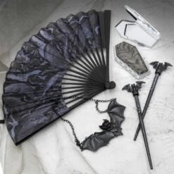 Realistic Bats Fabric Fan -Kreepsville Clothing Store HWFRRB 5