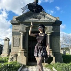 Spiderweb Lace Parasol 13 Spiderweb Lace Parasol -Kreepsville Clothing Store HWPSWL 6