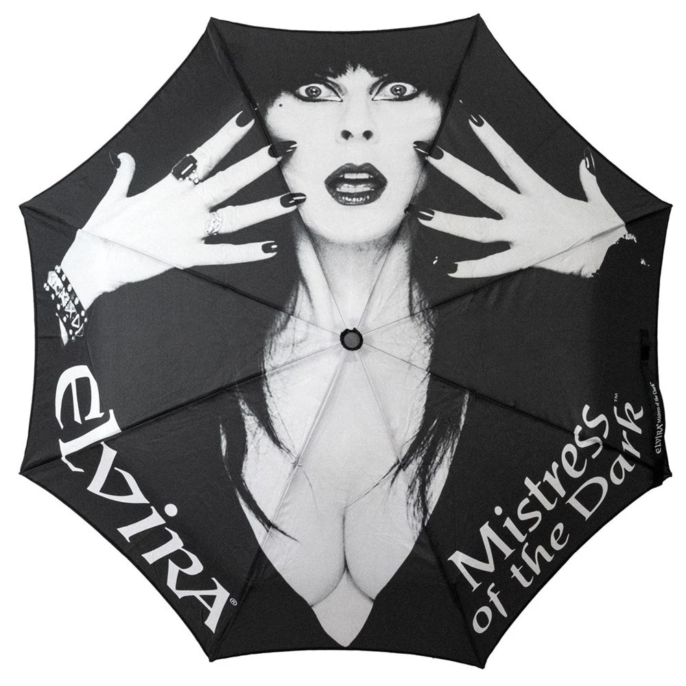 Skull Handle Elvira Classic Logo Umbrella 3 Skull Handle Elvira Classic Logo Umbrella