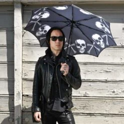 Skull Handle Anatomical Skull And Bones Umbrella 10 Skull Handle Anatomical Skull And Bones Umbrella -Kreepsville Clothing Store HWSHUAB 4