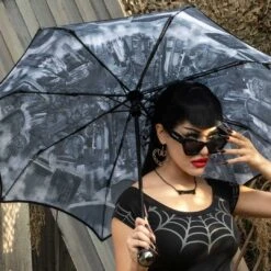 Skull Handle Cemetery Umbrella -Kreepsville Clothing Store HWSHUC 4