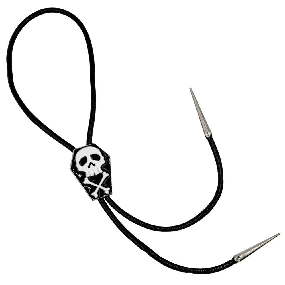 Coffin Skull Bones Bolo Western Tie 4 Coffin Skull Bones Bolo Western Tie - Image 2