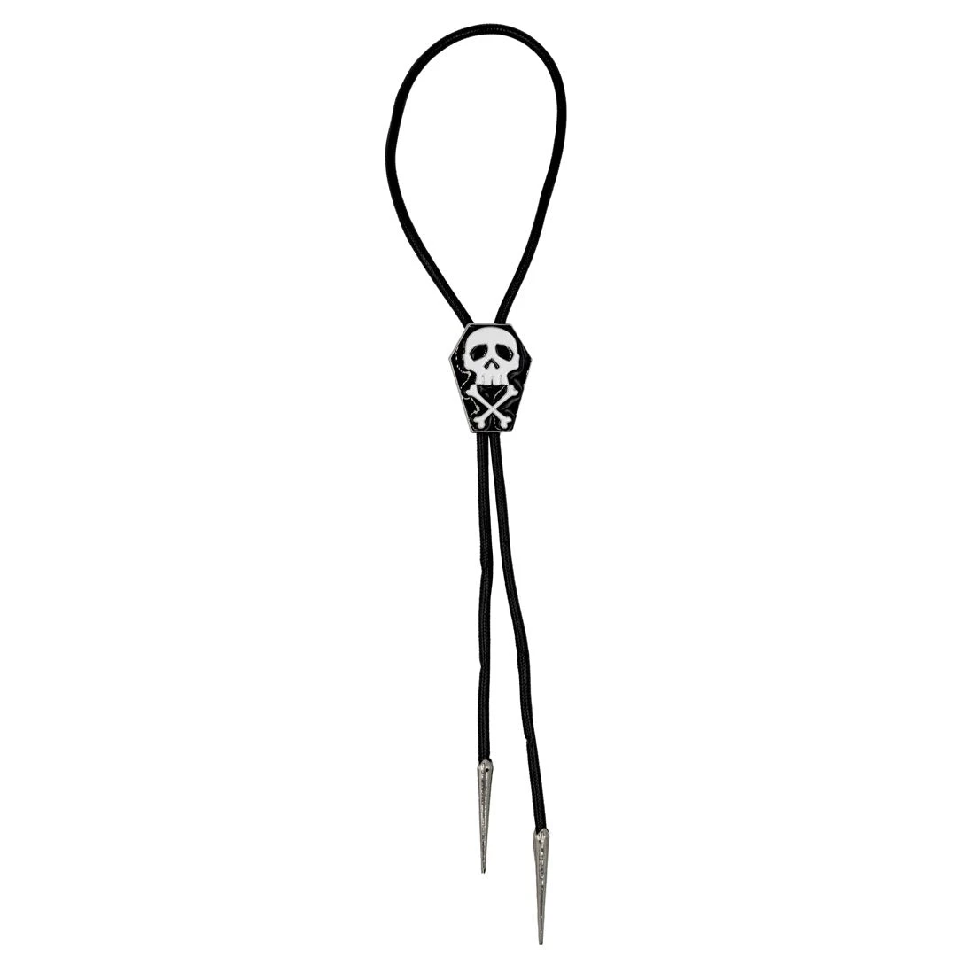 Coffin Skull Bones Bolo Western Tie 6 Coffin Skull Bones Bolo Western Tie - Image 4