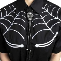 Skull Chrome Bolo Western Tie -Kreepsville Clothing Store JBTSC 6