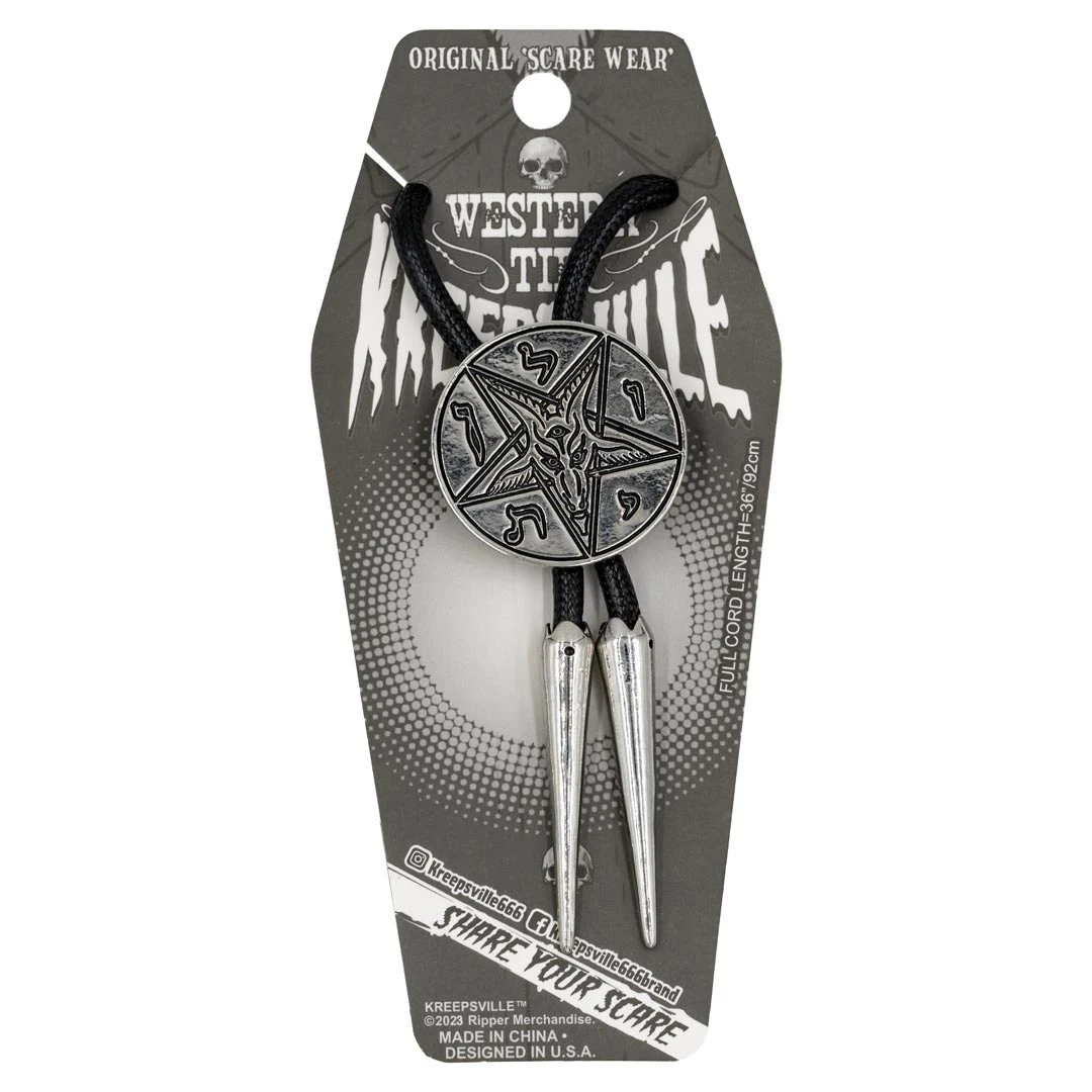 Kreepsville 666 Satanic Circle Bolo Western Tie 7 Kreepsville 666 Satanic Circle Bolo Western Tie - Image 5