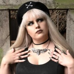 Death Moth Necklace -Kreepsville Clothing Store JNCDM 4