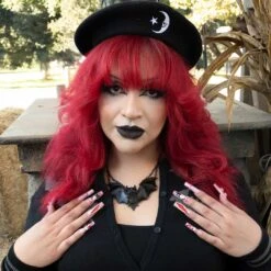 Creature Of The Night Bat Black Necklace -Kreepsville Clothing Store JNCNBB 4