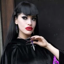 Elvira Dagger Necklace Purple -Kreepsville Clothing Store JNEDP 5