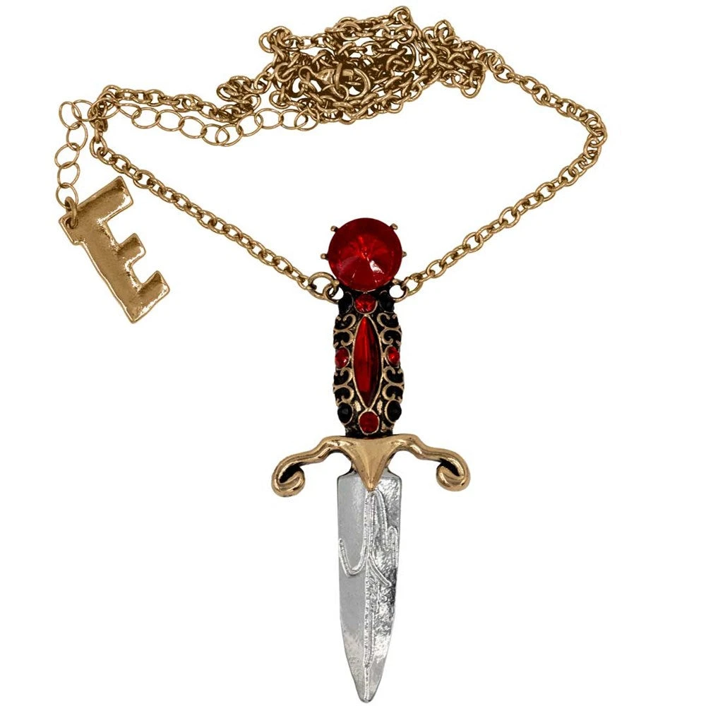 Elvira Dagger Necklace Red 3 Elvira Dagger Necklace Red