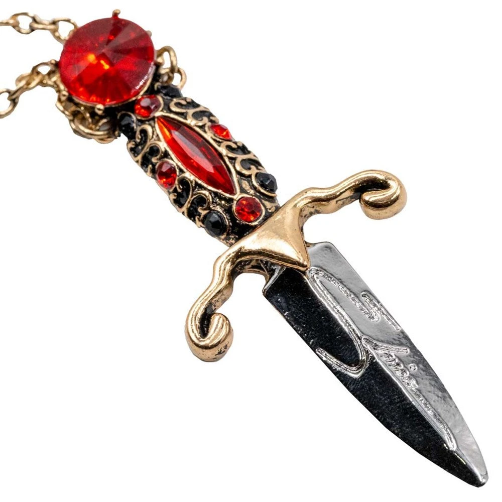 Elvira Dagger Necklace Red 4 Elvira Dagger Necklace Red - Image 2