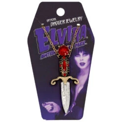 Elvira Dagger Necklace Red 9 Elvira Dagger Necklace Red -Kreepsville Clothing Store JNEDR 3