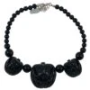 Jack O Lantern Pumpkin Necklace Black -Kreepsville Clothing Store JNJOLB