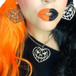 Pumpkin Heart Necklace -Kreepsville Clothing Store JNPH 2