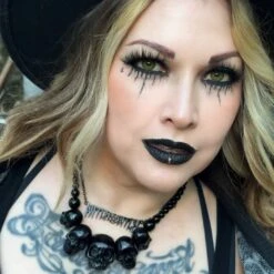 Skull Collection Necklace Black -Kreepsville Clothing Store JNSCB 5