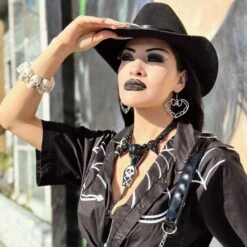 Crow Skull Collection Necklace Black -Kreepsville Clothing Store JNSCCB 4