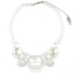 Skull Collection Necklace Crystal Clear 8 Skull Collection Necklace Crystal Clear -Kreepsville Clothing Store JNSCCC