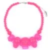 Skull Collection Necklace Pink Glitter -Kreepsville Clothing Store JNSCPG 1