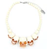 Skull Collection Necklace White 1 Skull Collection Necklace White -Kreepsville Clothing Store JNSCW 1
