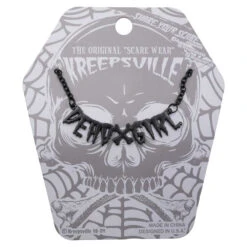 Dead Girl Text Necklace -Kreepsville Clothing Store JNTDG 3