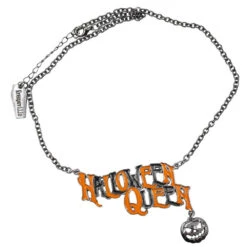 Halloween Queen Text Necklace