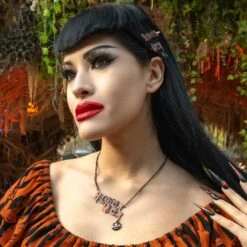 Halloween Queen Text Necklace -Kreepsville Clothing Store JNTHQ 5