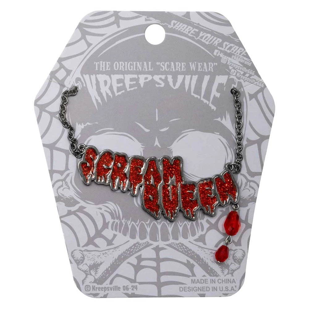 Scream Queen Text Necklace 5 Scream Queen Text Necklace - Image 3