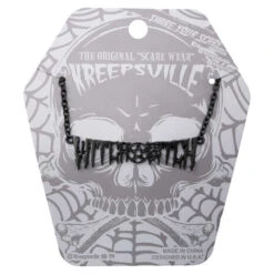 Witch Bitch Text Necklace -Kreepsville Clothing Store JNTWB 3