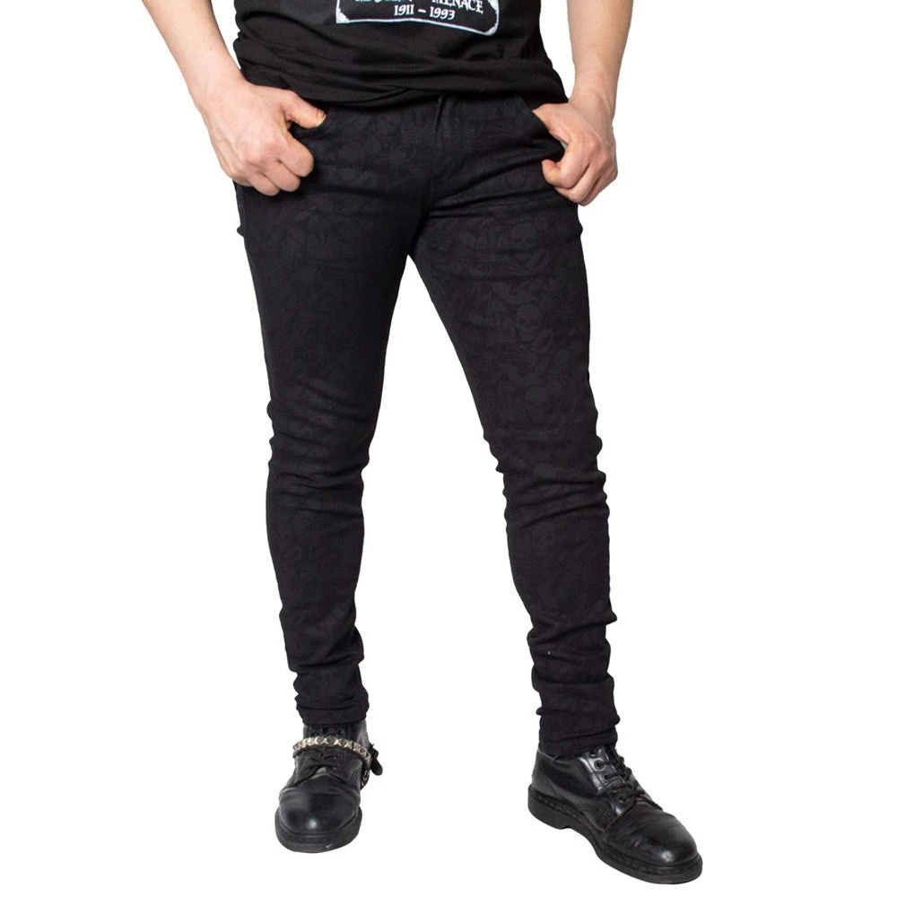 Death Repeat Black Skinny Jeans 4 Death Repeat Black Skinny Jeans - Image 2