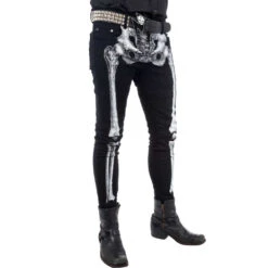 Skeleton Skinny Jeans White Bone 12 Skeleton Skinny Jeans White Bone -Kreepsville Clothing Store JSLW 2
