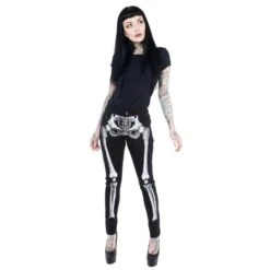 Skeleton Skinny Jeans White Bone 14 Skeleton Skinny Jeans White Bone -Kreepsville Clothing Store JSLW 4