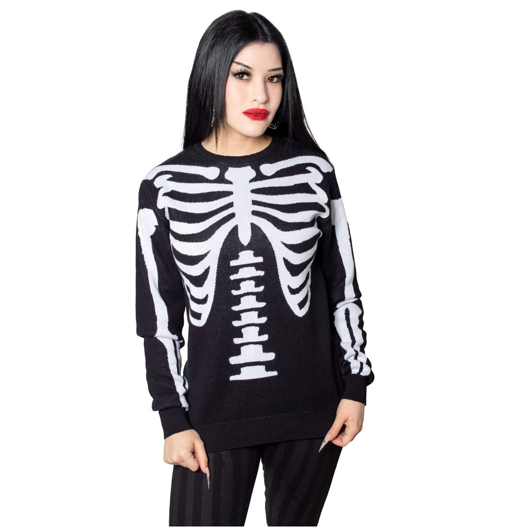 Ribcage Skeleton Bones Sweater 4 Ribcage Skeleton Bones Sweater - Image 3