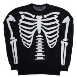 Ribcage Skeleton Bones Sweater 10 Ribcage Skeleton Bones Sweater -Kreepsville Clothing Store MKWBBW 4