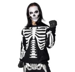 Ribcage Skeleton Bones Sweater 11 Ribcage Skeleton Bones Sweater -Kreepsville Clothing Store MKWBBW 5