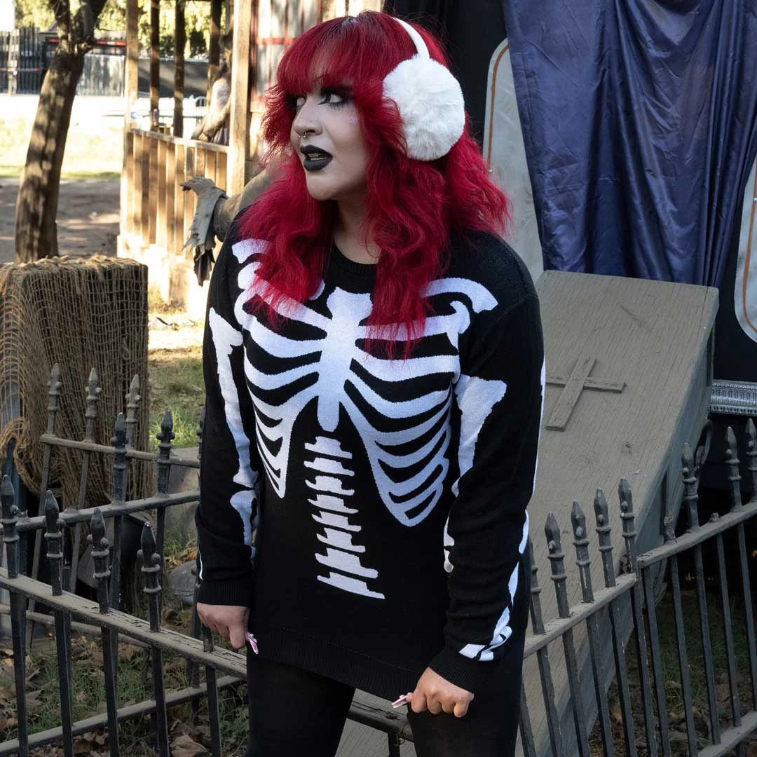 Ribcage Skeleton Bones Sweater 7 Ribcage Skeleton Bones Sweater - Image 6