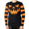Pumpkin Distressed Striped Sweater -Kreepsville Clothing Store MKWPDS 1