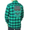 Franken Monster Green Flannel Shirt 1 Franken Monster Green Flannel Shirt -Kreepsville Clothing Store MSFFM