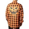 Pumpkin Face Orange Flannel Shirt -Kreepsville Clothing Store MSFPF 1