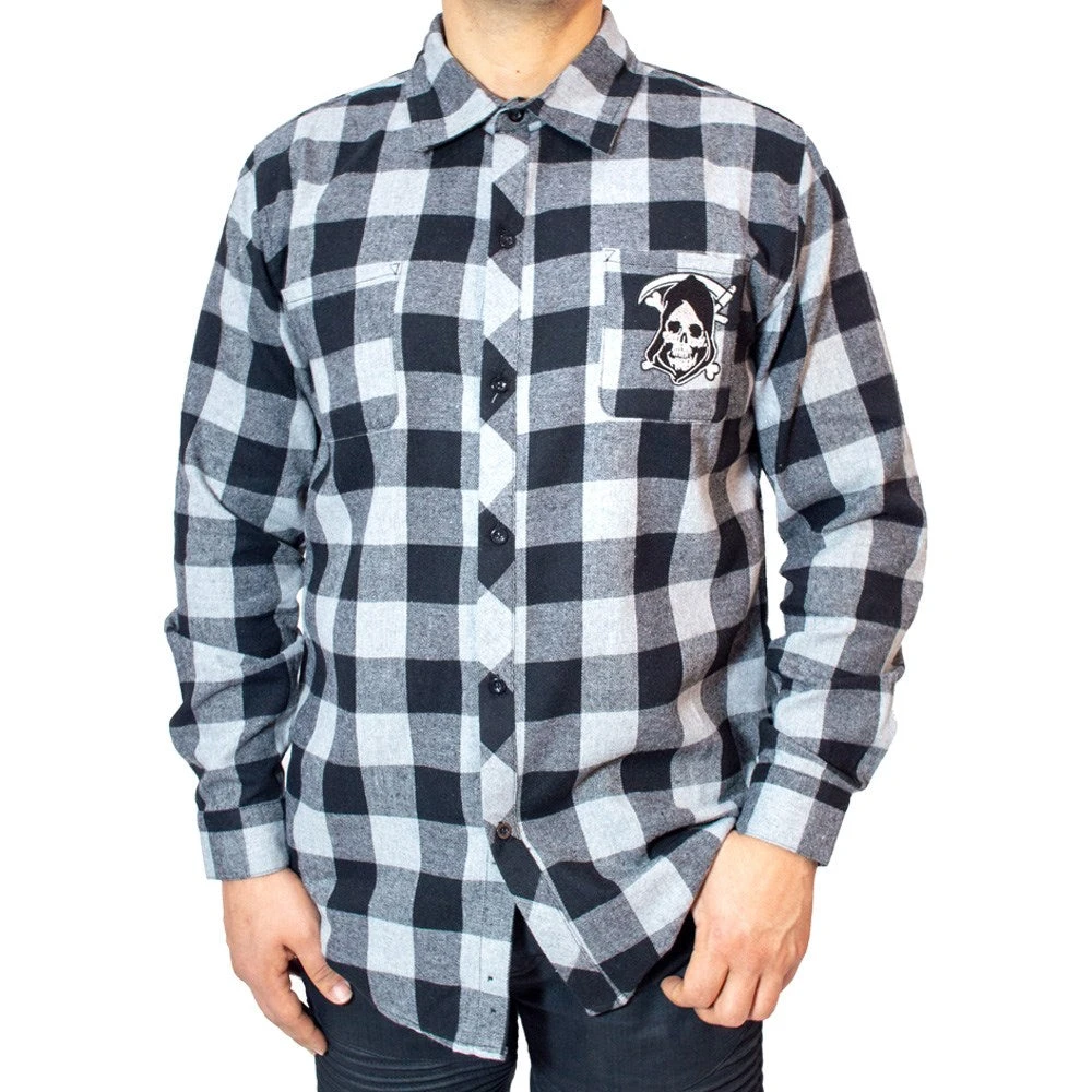 Reaper's Revenge Grey Flannel Shirt 4 Reaper's Revenge Grey Flannel Shirt - Image 2