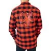 Kreepsville 666 Satanic Circle Red Flannel Shirt 2 Kreepsville 666 Satanic Circle Red Flannel Shirt -Kreepsville Clothing Store MSFSC