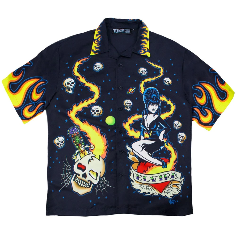 Elvira Tattoo Flames Sub Shirt 3 Elvira Tattoo Flames Sub Shirt