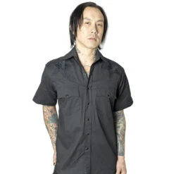 Kreepsville 666 Hellbilly Baphomet Western Shirt -Kreepsville Clothing Store MSWHBS 3