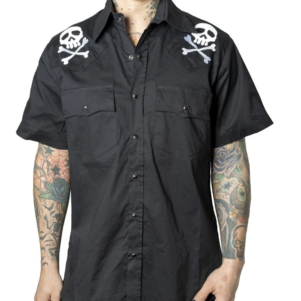 Harlock Skull X Bones Western Shirt 3 Harlock Skull X Bones Western Shirt