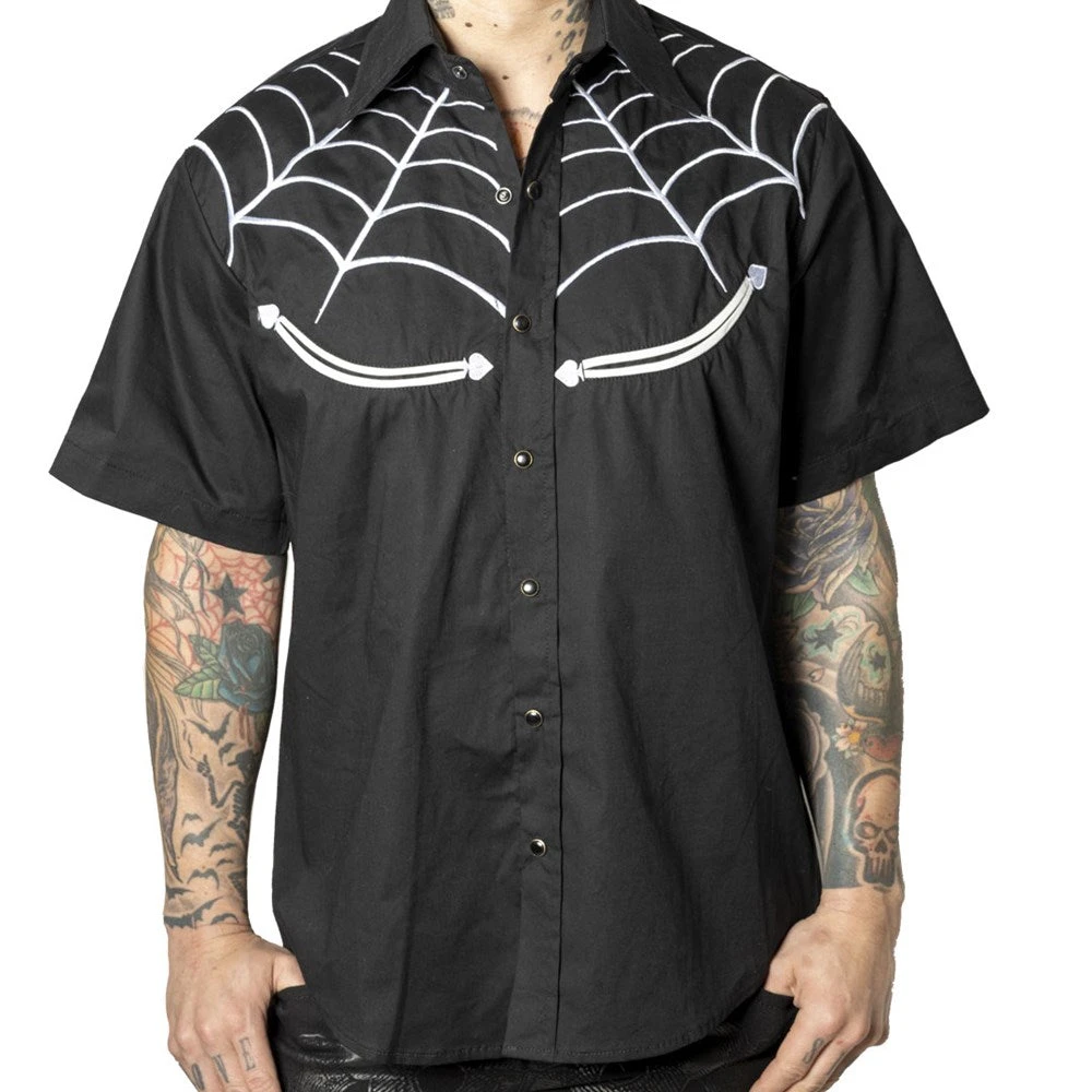 Spiderweb White Western Shirt 3 Spiderweb White Western Shirt