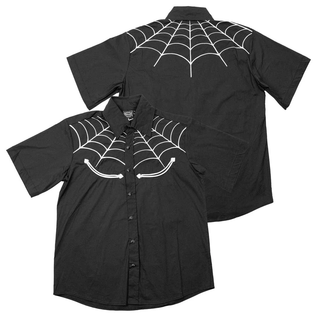 Spiderweb White Western Shirt 7 Spiderweb White Western Shirt - Image 5