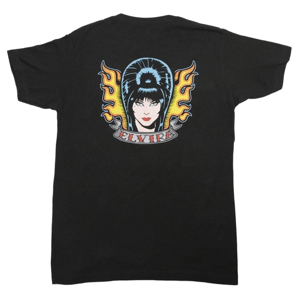 Elvira Tattoo Flame Mens T-Shirt 4 Elvira Tattoo Flame Mens T-Shirt - Image 2